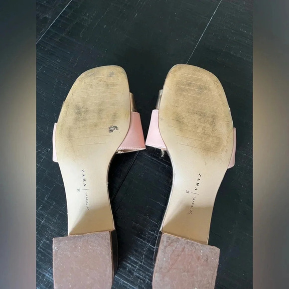 ZARA BLOCK HEEL sandal Two toned SZ 38 - Picture 3 of 7